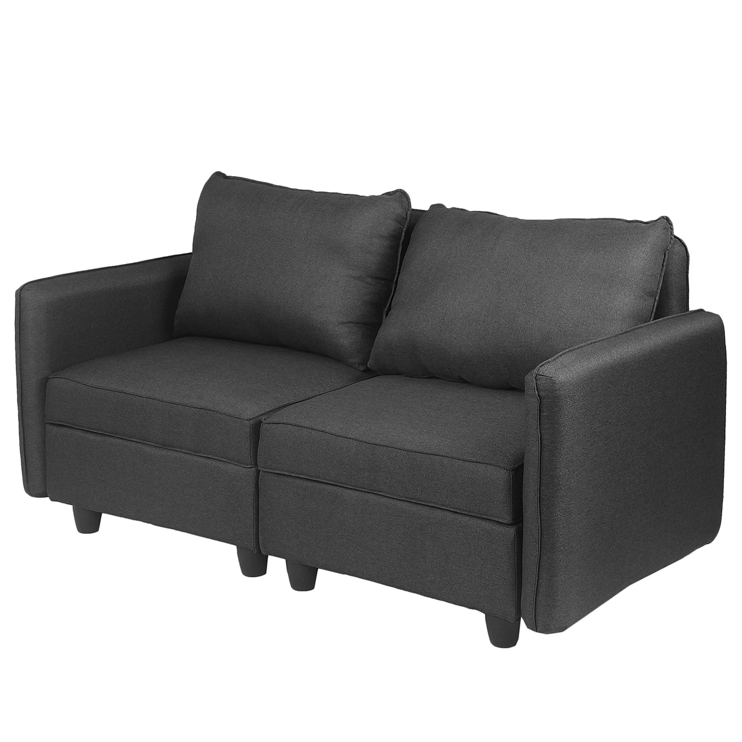 Fredriks Sofa Lavara I (2-Sitzer) - Webstoff - Dunkelgrau 1 Fredriks Sofa Lavara I (2-Sitzer) - Webstoff - Dunkelgrau