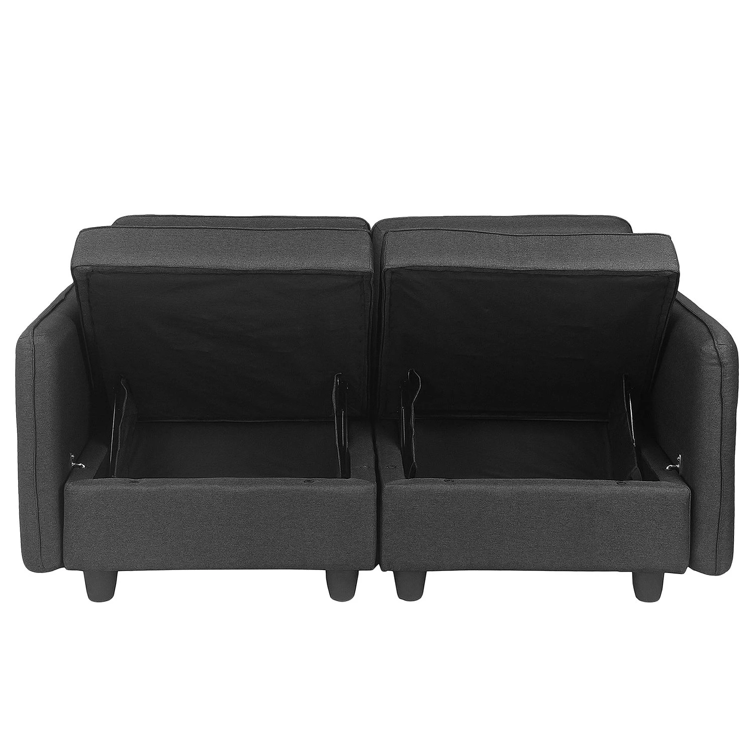 Fredriks Sofa Lavara I (2-Sitzer) - Webstoff - Dunkelgrau 5 Fredriks Sofa Lavara I (2-Sitzer) - Webstoff - Dunkelgrau – Bild 5