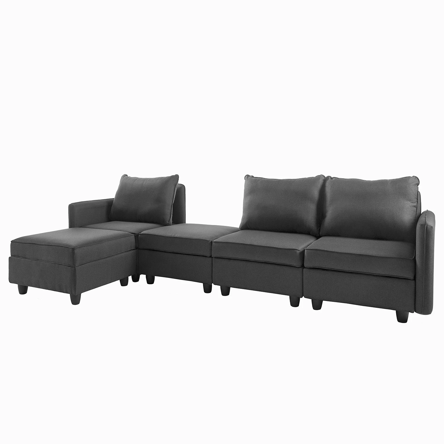 Fredriks Ecksofa Lavara III - Webstoff - Dunkelgrau 2 Fredriks Ecksofa Lavara III - Webstoff - Dunkelgrau – Bild 2
