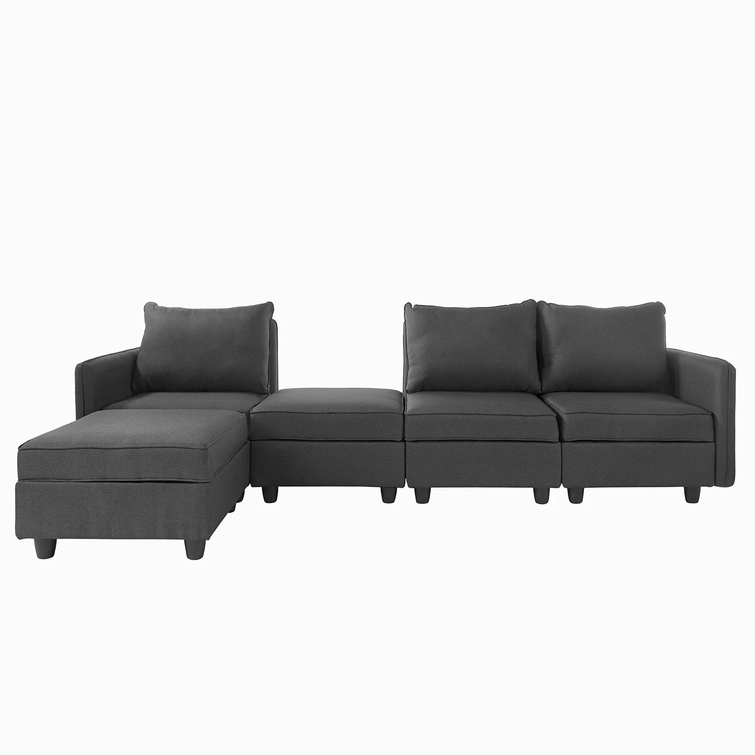 Fredriks Ecksofa Lavara III - Webstoff - Dunkelgrau 4 Fredriks Ecksofa Lavara III - Webstoff - Dunkelgrau – Bild 4