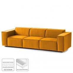 Sofa Kinx (3-Sitzer) II - Samt - Samt Shyla: Senfgelb -Wohnzimmermöbel boutique en ligne 1000155669 210323 15145500552 DETAILS P000000001000155669