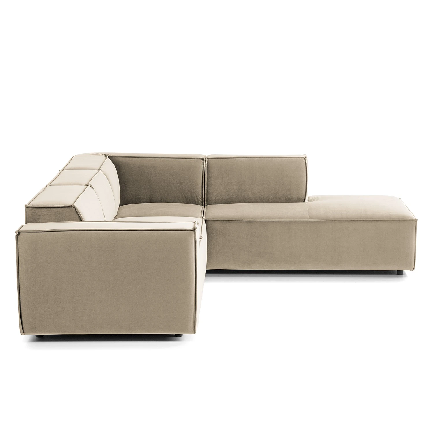 Ecksofa Kinx IV - Samt - Samt Shyla: Beige - Ottomane davorstehend rechts 5 Ecksofa Kinx IV - Samt - Samt Shyla: Beige - Ottomane davorstehend rechts – Bild 5