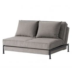 Chillout by Franz Fertig Schlafsofa Filius - Webstoff - Grau - Schlaffunktion davorstehend rechts