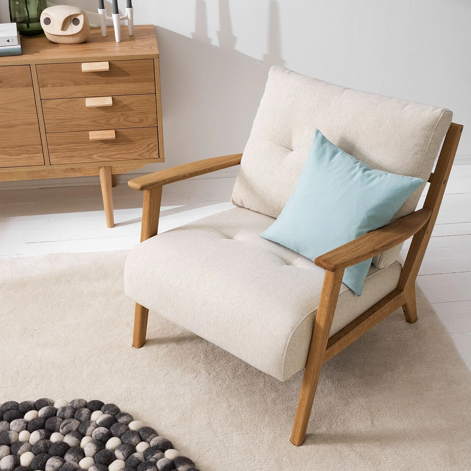 Studio Copenhagen Sessel TIMON - Webstoff Saia: Beige 7 Studio Copenhagen Sessel TIMON - Webstoff Saia: Beige – Bild 7