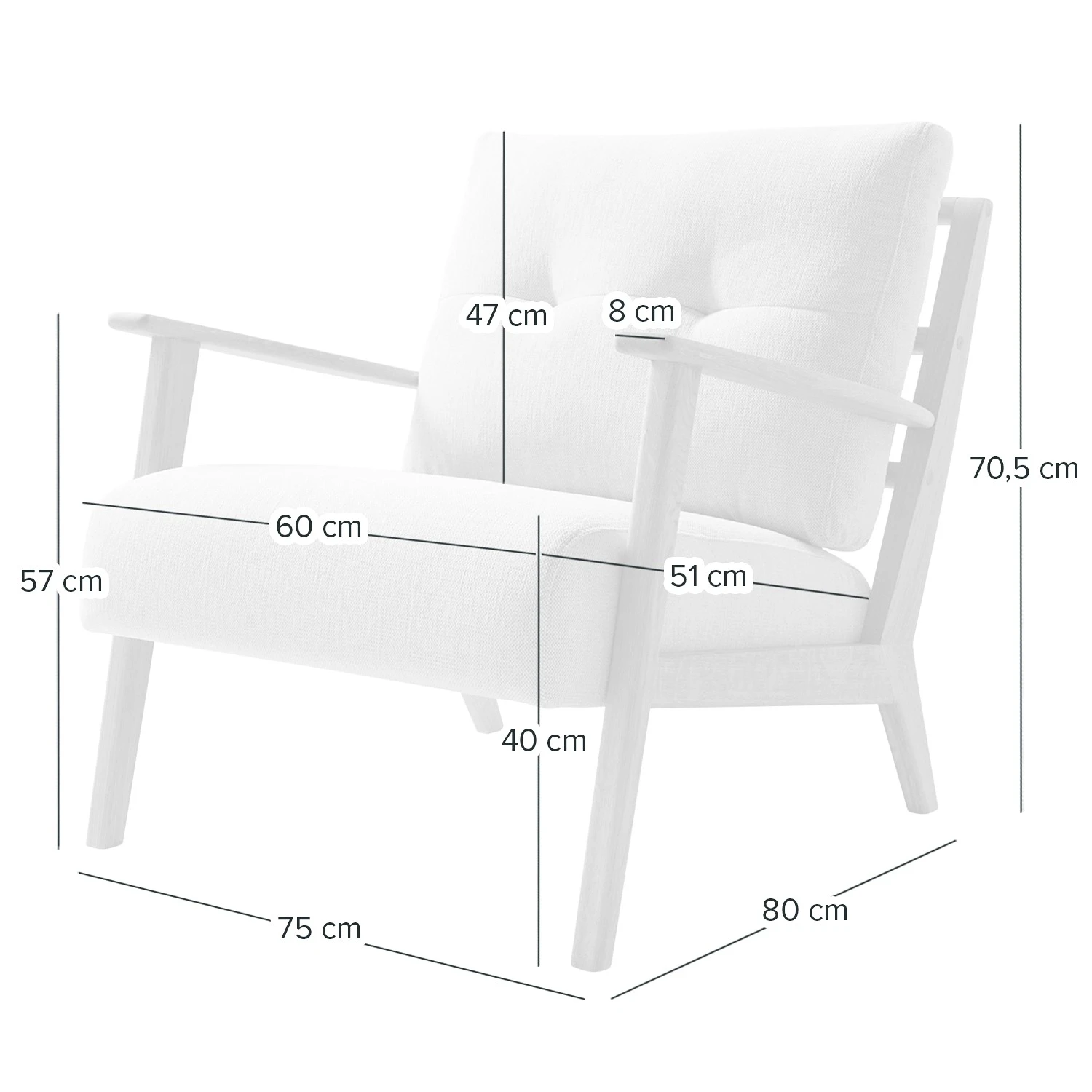 Studio Copenhagen Sessel TIMON - Webstoff Saia: Beige 18 Studio Copenhagen Sessel TIMON - Webstoff Saia: Beige – Bild 18