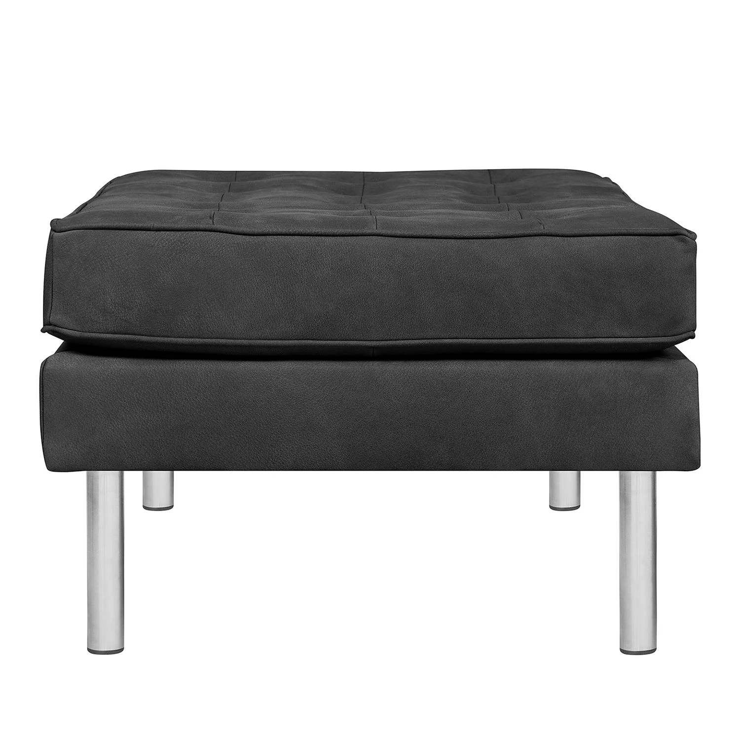 Fredriks Polsterhocker Chelsea IV - Echtleder - Echtleder Custo: Schwarz - Zylinder 3 Fredriks Polsterhocker Chelsea IV - Echtleder - Echtleder Custo: Schwarz - Zylinder – Bild 3