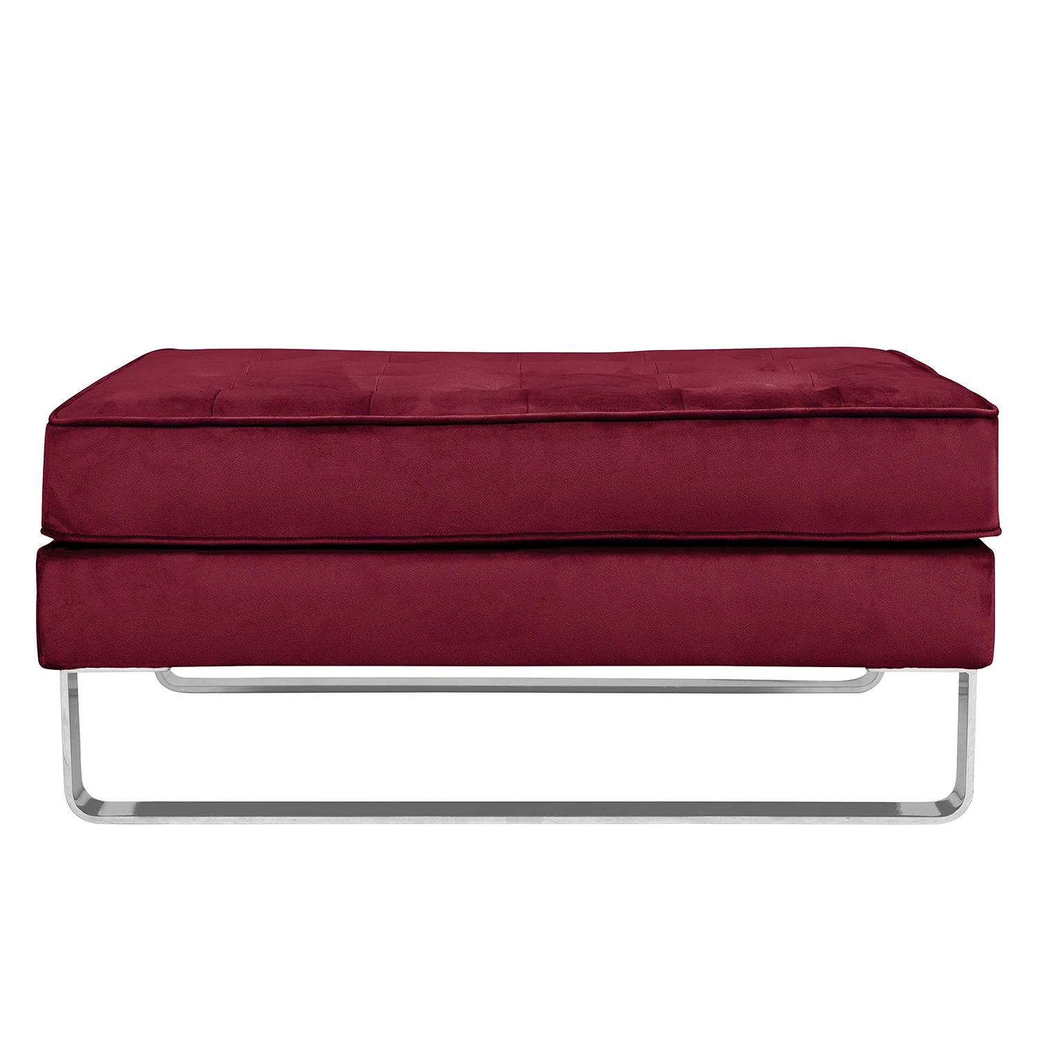 Fredriks Polsterhocker Chelsea III - Microfaser - Stoff Tond: Bordeaux - Kufen 3 Fredriks Polsterhocker Chelsea III - Microfaser - Stoff Tond: Bordeaux - Kufen – Bild 3