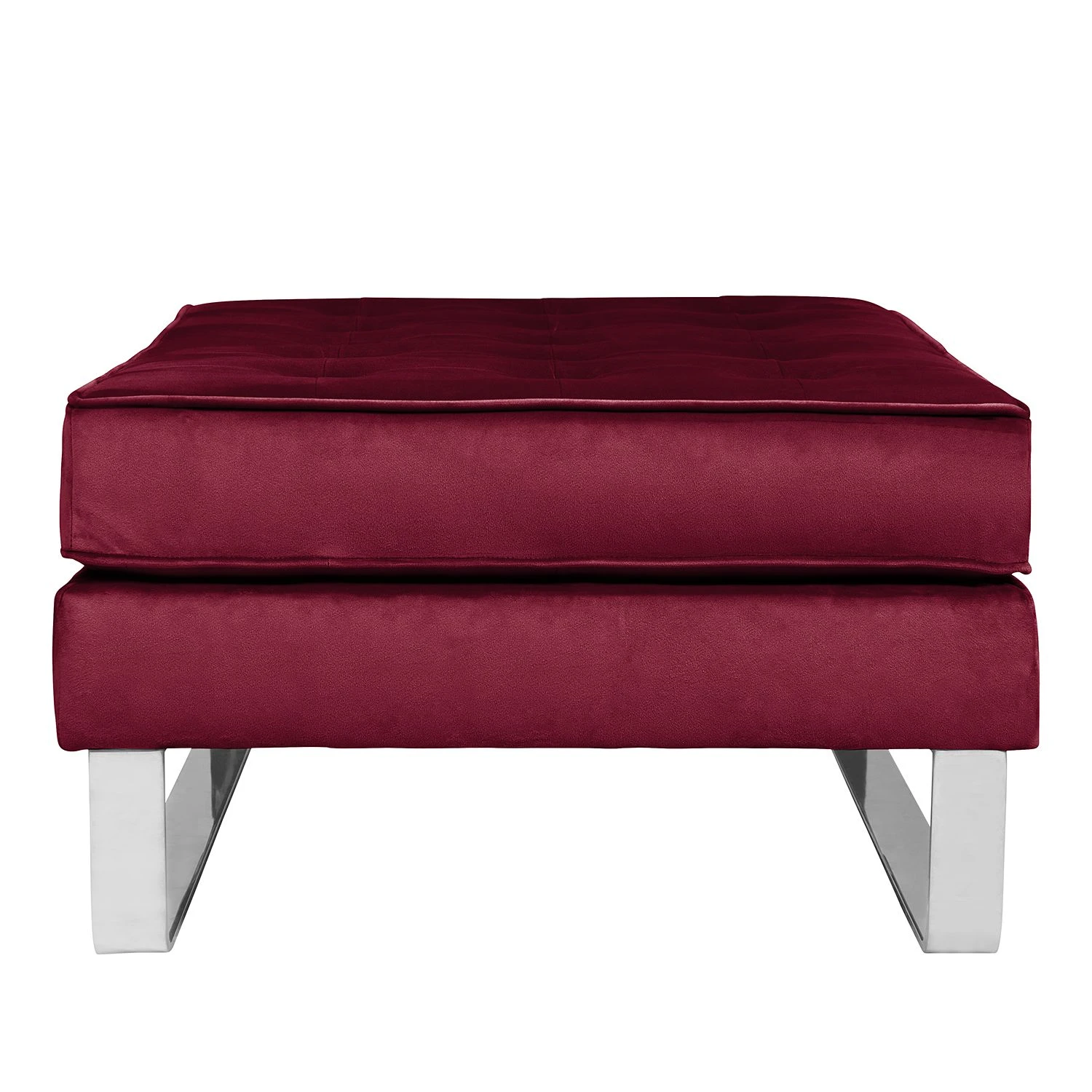 Fredriks Polsterhocker Chelsea III - Microfaser - Stoff Tond: Bordeaux - Kufen 4 Fredriks Polsterhocker Chelsea III - Microfaser - Stoff Tond: Bordeaux - Kufen – Bild 4