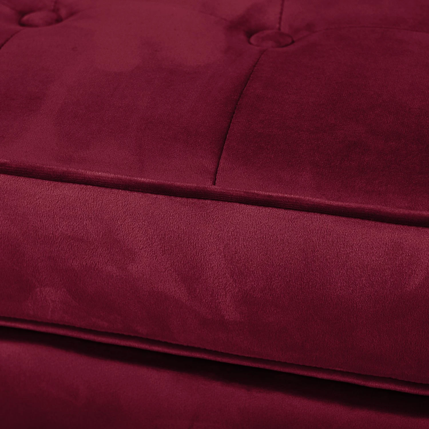 Fredriks Polsterhocker Chelsea III - Microfaser - Stoff Tond: Bordeaux - Kufen 5 Fredriks Polsterhocker Chelsea III - Microfaser - Stoff Tond: Bordeaux - Kufen – Bild 5