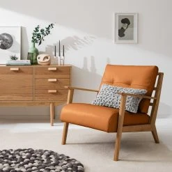 Studio Copenhagen Sessel TIMON - Echtleder Neka: Cognac -Wohnzimmermöbel boutique en ligne 1000156494 190516 09283300149 MOOD GALLERYIMAGES P000000001000156494 mood