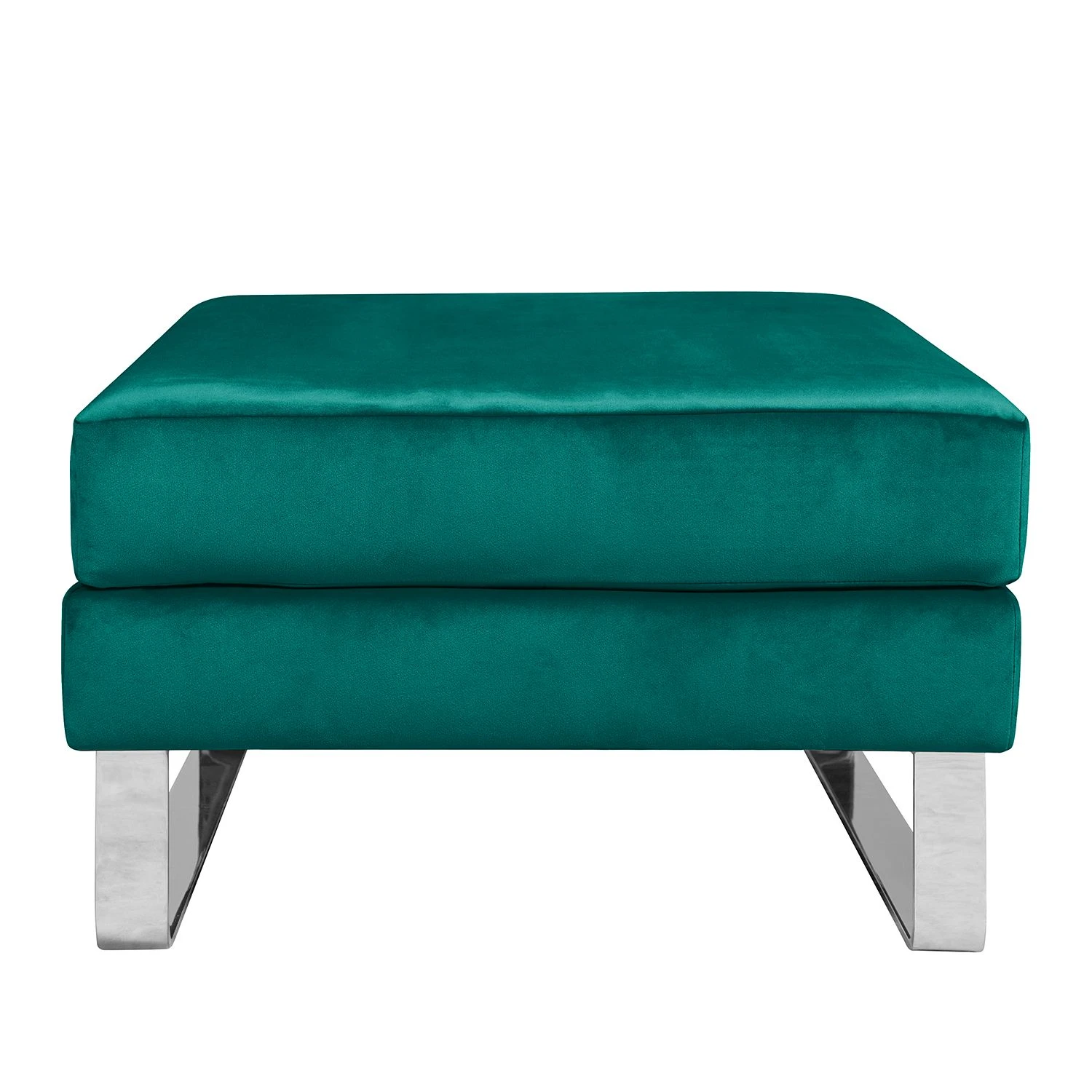 Fredriks Polsterhocker Portobello III - Samt - Stoff Tond: Petrol - Kufen 4 Fredriks Polsterhocker Portobello III - Samt - Stoff Tond: Petrol - Kufen – Bild 4