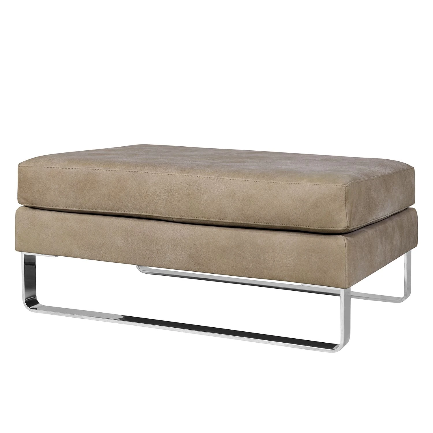 Fredriks Polsterhocker Portobello IV - Echtleder - Echtleder Custo: Hellgrau - Kufen 1 Fredriks Polsterhocker Portobello IV - Echtleder - Echtleder Custo: Hellgrau - Kufen