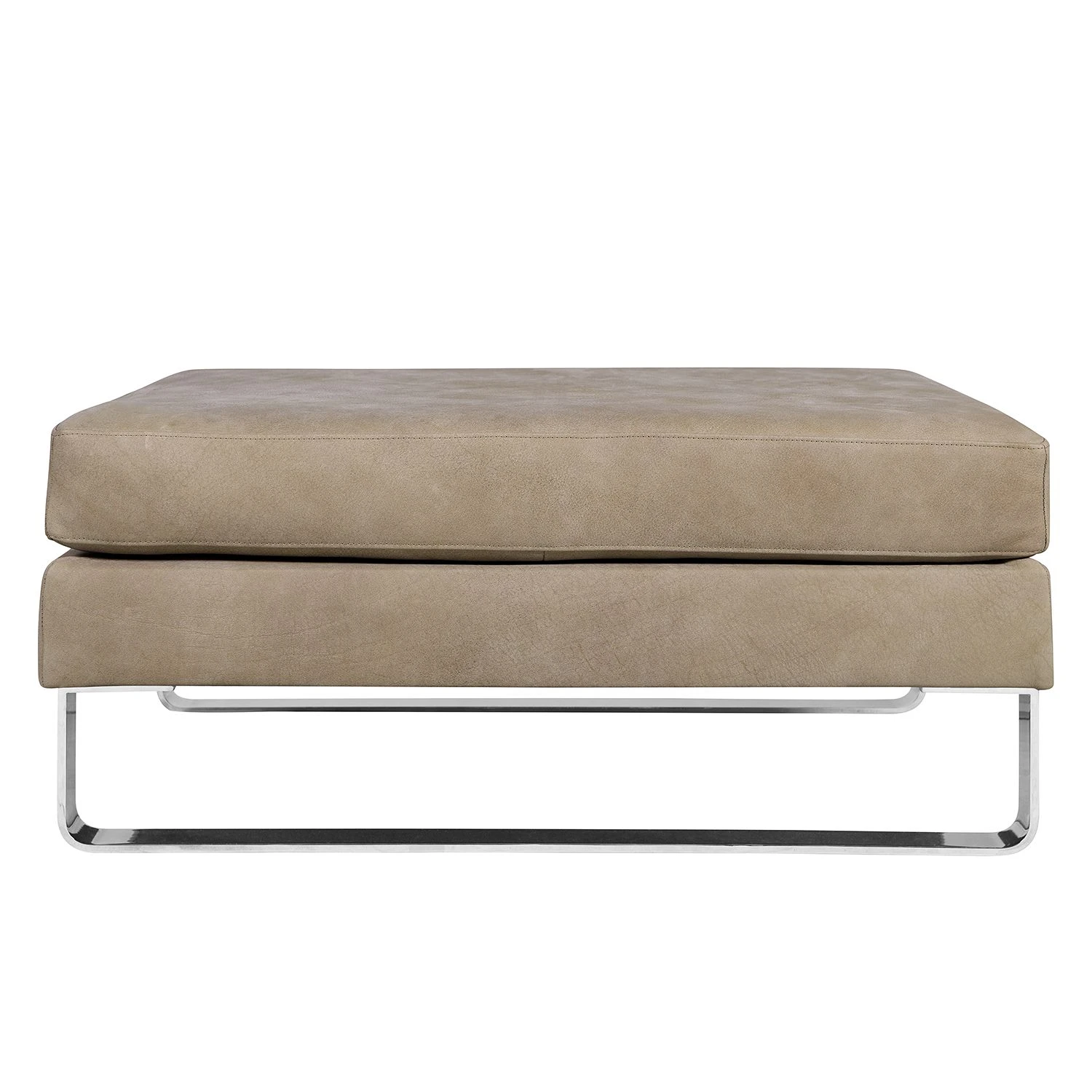 Fredriks Polsterhocker Portobello IV - Echtleder - Echtleder Custo: Hellgrau - Kufen 3 Fredriks Polsterhocker Portobello IV - Echtleder - Echtleder Custo: Hellgrau - Kufen – Bild 3