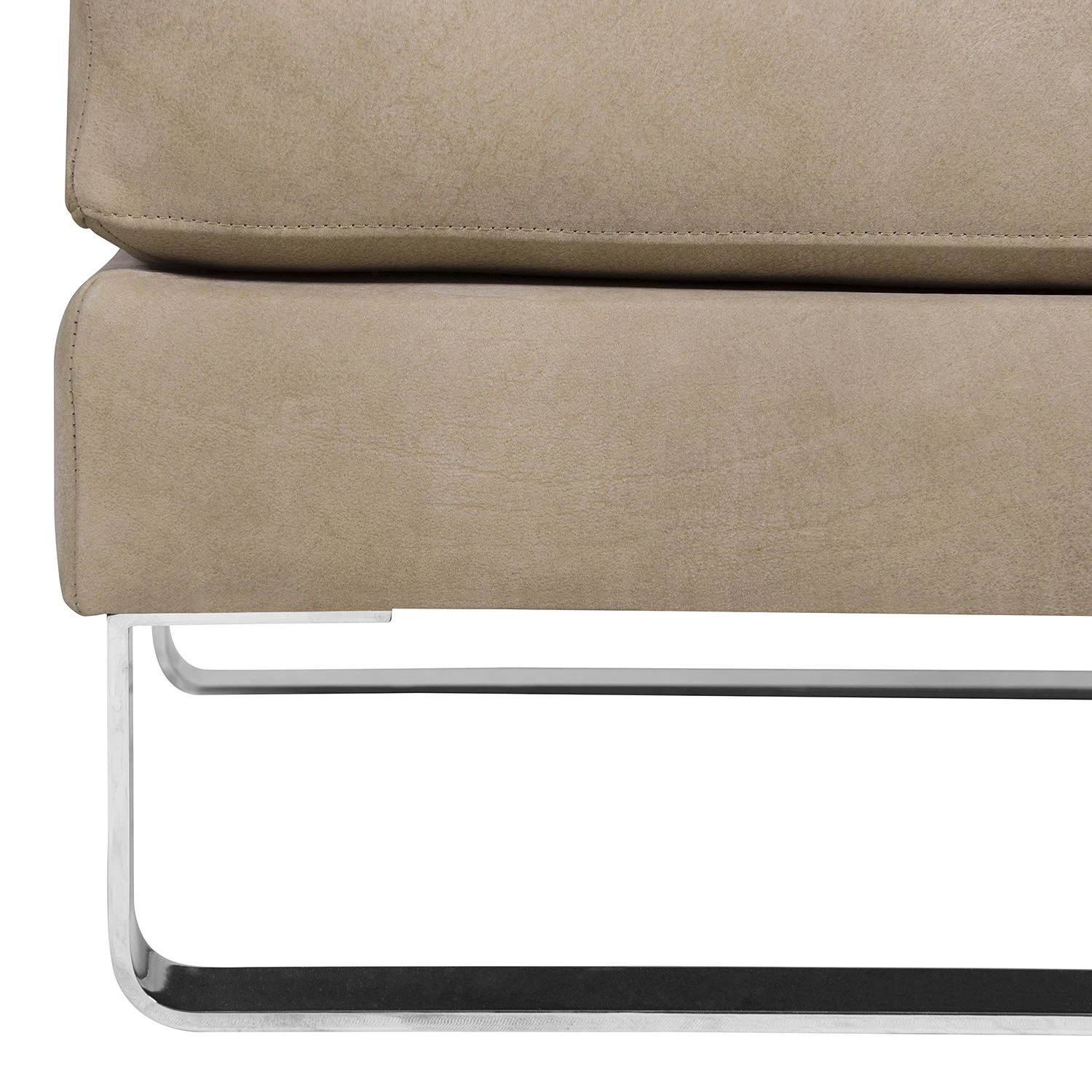 Fredriks Polsterhocker Portobello IV - Echtleder - Echtleder Custo: Hellgrau - Kufen 6 Fredriks Polsterhocker Portobello IV - Echtleder - Echtleder Custo: Hellgrau - Kufen – Bild 6