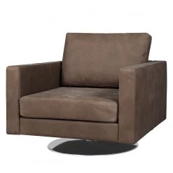 Fredriks Drehsessel Portobello IV - Echtleder - Echtleder Custo: Dunkelbraun