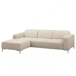 Fredriks Ecksofa Graide II - Strukturstoff - Warmes Beige - Longchair davorstehend links - Keine Funktion