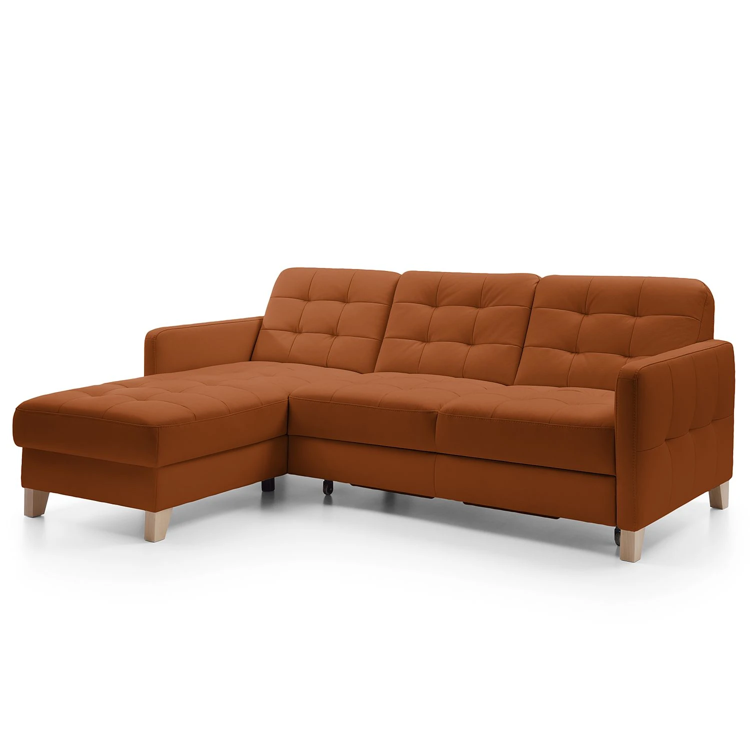 Loftscape Ecksofa Princesa - Echtleder - Cognac - Schlaffunktion - Bettkasten 1 Loftscape Ecksofa Princesa - Echtleder - Cognac - Schlaffunktion - Bettkasten