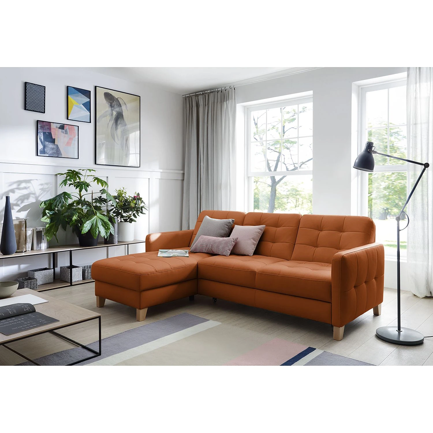 Loftscape Ecksofa Princesa - Echtleder - Cognac - Schlaffunktion - Bettkasten 3 Loftscape Ecksofa Princesa - Echtleder - Cognac - Schlaffunktion - Bettkasten – Bild 3