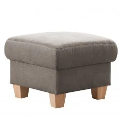 Ars Natura Polsterhocker Berlaar - Antiklederlook - Solinograu