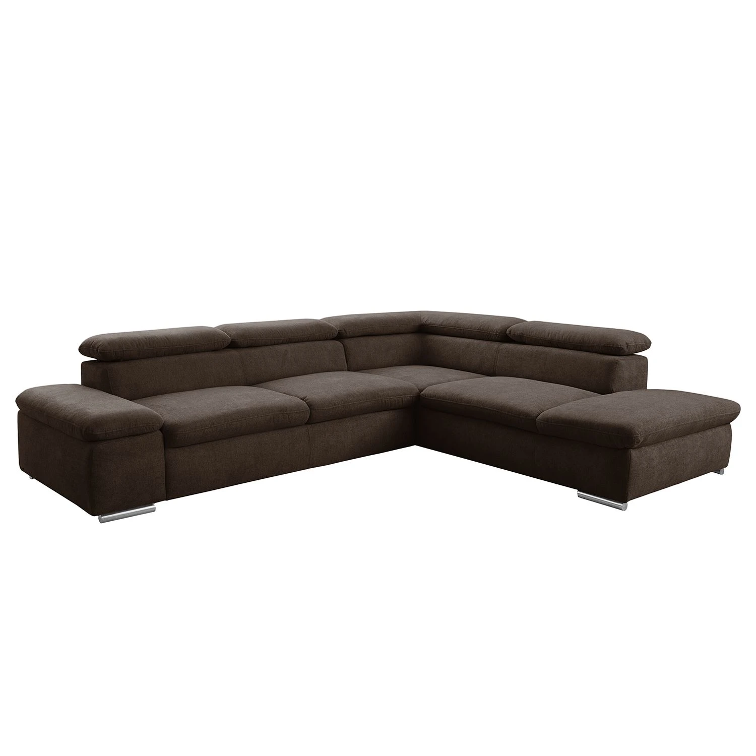 Loftscape Ecksofa Glenaire I - Strukturstoff - Dunkelbraun - Ottomane davorstehend rechts - Keine Funktion 1 Loftscape Ecksofa Glenaire I - Strukturstoff - Dunkelbraun - Ottomane davorstehend rechts - Keine Funktion