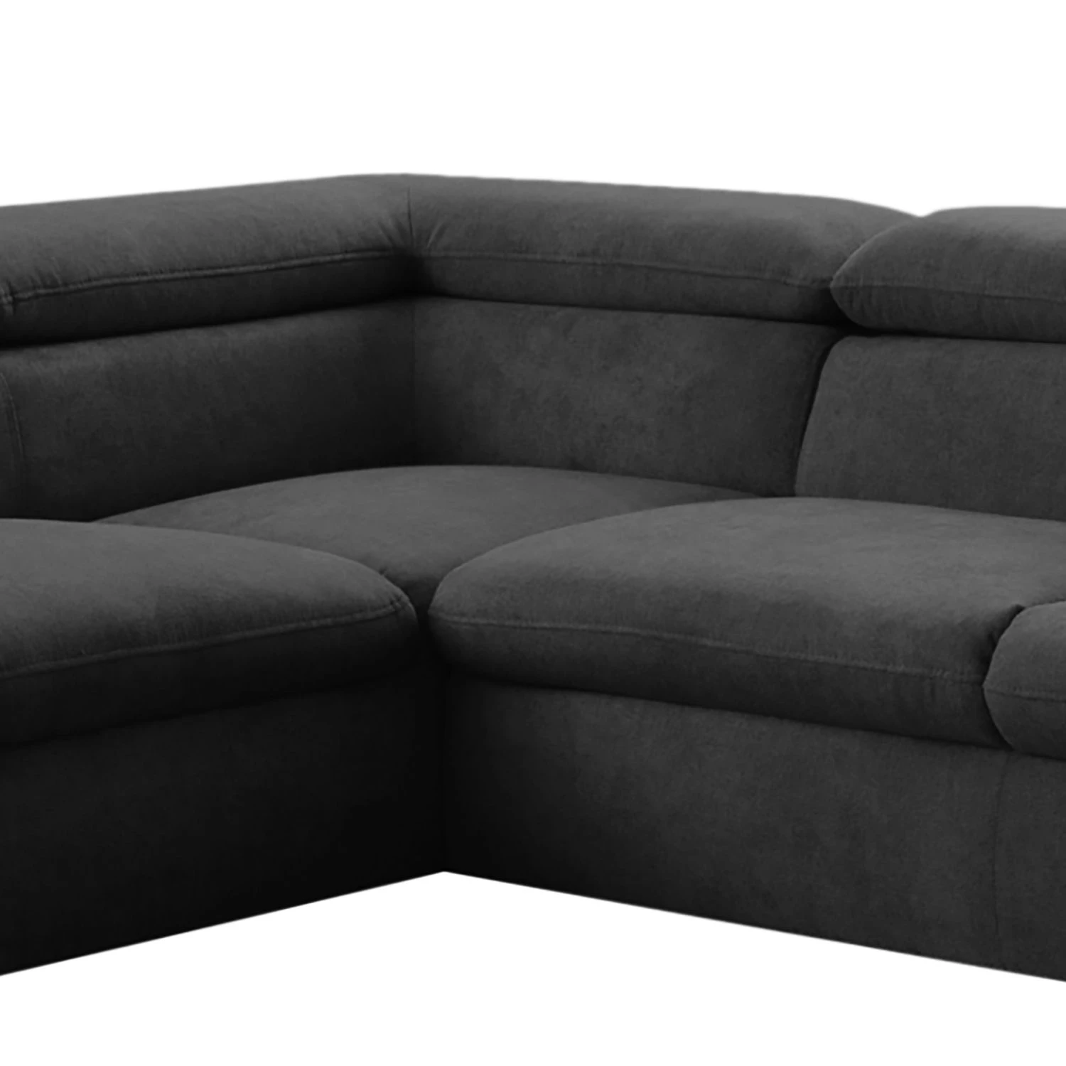 Loftscape Wohnlandschaft Glenaire I - Strukturstoff - Schwarz - Longchair davorstehend rechts / Ottomane links - Schlaffunktion für dauerhafte Nutzung 7 Loftscape Wohnlandschaft Glenaire I - Strukturstoff - Schwarz - Longchair davorstehend rechts / Ottomane links - Schlaffunktion für dauerhafte Nutzung – Bild 7