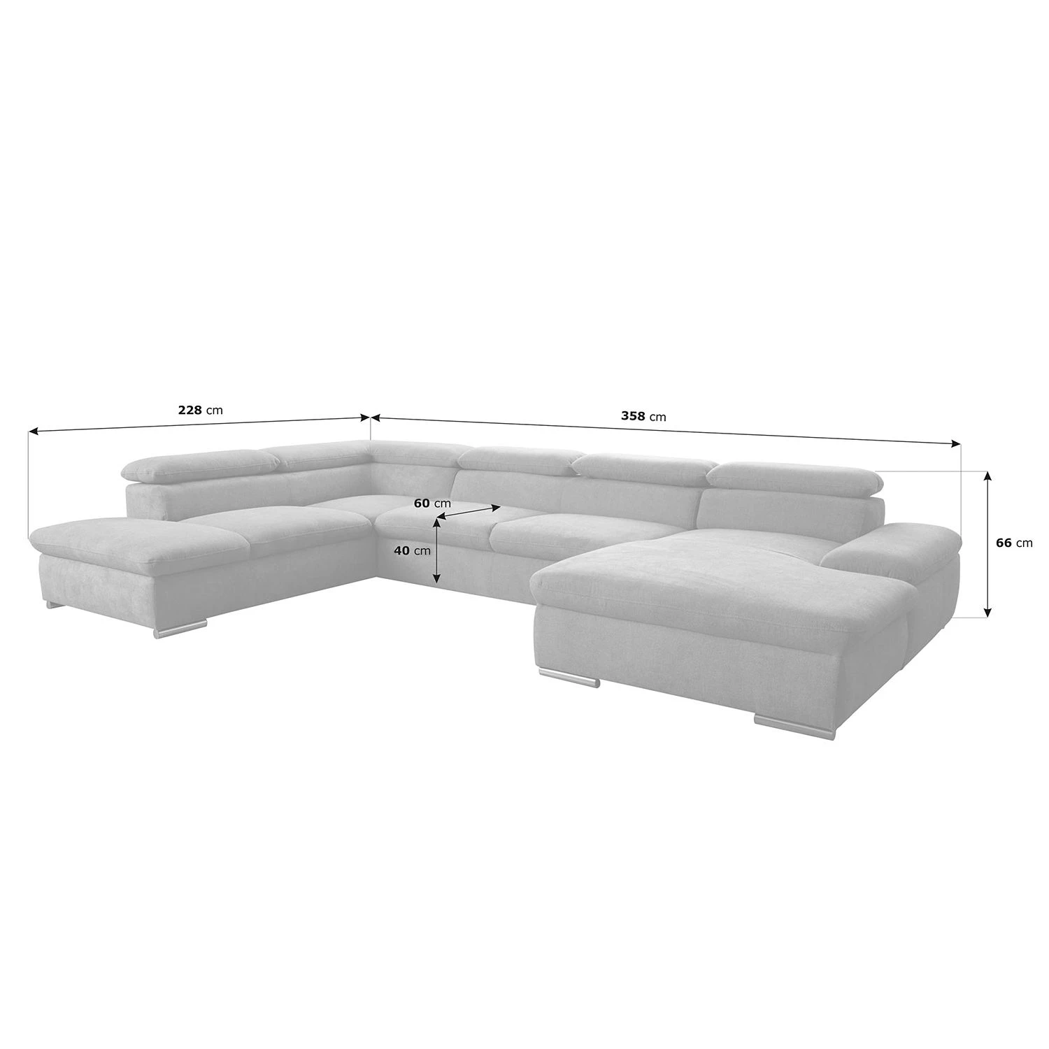 Loftscape Wohnlandschaft Glenaire I - Strukturstoff - Schwarz - Longchair davorstehend rechts / Ottomane links - Schlaffunktion für dauerhafte Nutzung 11 Loftscape Wohnlandschaft Glenaire I - Strukturstoff - Schwarz - Longchair davorstehend rechts / Ottomane links - Schlaffunktion für dauerhafte Nutzung – Bild 11