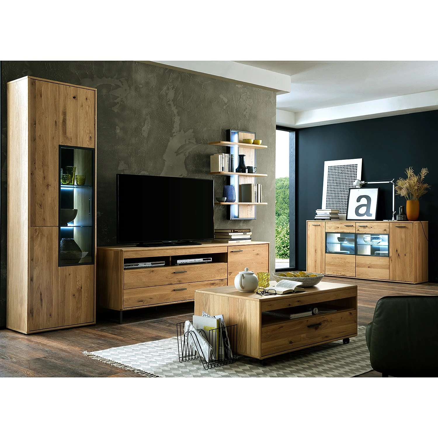 Naturoo Wandregal Kiah - Echtholzfurnier - Asteiche 2 Naturoo Wandregal Kiah - Echtholzfurnier - Asteiche – Bild 2