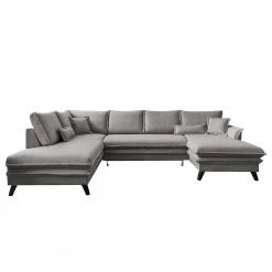 Norrwood Wohnlandschaft Mia Mia I - Webstoff - Grau - Longchair davorstehend rechts / Ottomane links -Wohnzimmermöbel boutique en ligne 1000160499 200619 16205200029 DETAILS P000000001000160499