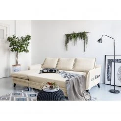 Norrwood Ecksofa Mia Mia II - Webstoff - Beige - Longchair davorstehend links -Wohnzimmermöbel boutique en ligne 1000160513 200623 11265000051 MOOD DETAILS P000000001000160513 mood