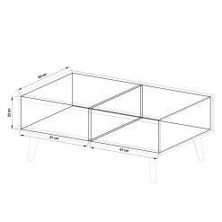 Norrwood Couchtisch Gyland - Matt Weiß / Eiche Riviera Dekor -Wohnzimmermöbel boutique en ligne 1000163990 190307 08392100019 GALLERYIMAGES P000000001000163990