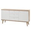 Norrwood Sideboard Gyland - Matt Weiß / Eiche Riviera Dekor