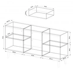 Norrwood Sideboard Gyland - Matt Weiß / Eiche Riviera Dekor -Wohnzimmermöbel boutique en ligne 1000164014 190307 08392400101 GALLERYIMAGES P000000001000164014