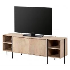 Norrwood TV-Lowboard Longavi - Mango massiv / Metall - Mango / Schwarz