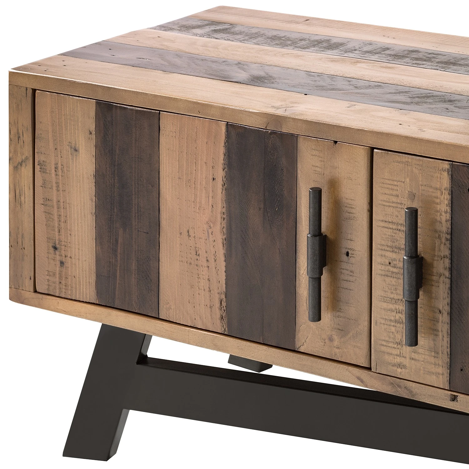 Ars manufacti TV-Lowboard Tamati III - Pinie massiv / Eisen - Pinie / Schwarz 10 Ars manufacti TV-Lowboard Tamati III - Pinie massiv / Eisen - Pinie / Schwarz – Bild 10