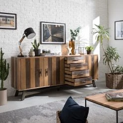 Ars manufacti Sideboard Tamati II - Pinie massiv / Eisen - Pinie / Schwarz 22 Ars manufacti Sideboard Tamati II - Pinie massiv / Eisen - Pinie / Schwarz -Wohnzimmermöbel boutique en ligne 1000166787 200117 06085800004 MOOD DETAILS P000000001000166787 mood