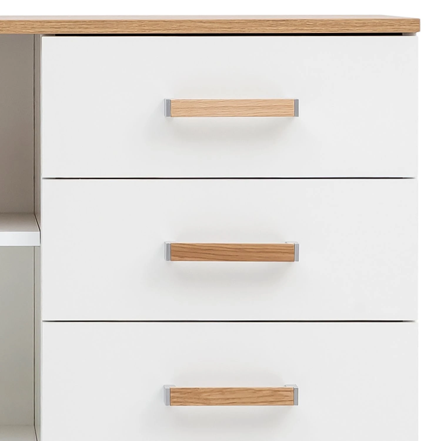 Schildmeyer Kommode Padua - Weiß / Eiche 4 Schildmeyer Kommode Padua - Weiß / Eiche – Bild 4