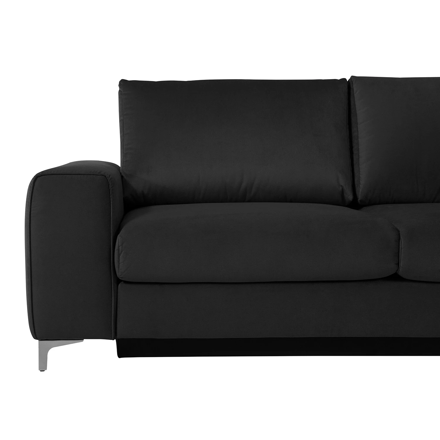 Jack & Alice Ecksofa Baitz I - Samt Krysia: Dunkelgrau - Ottomane davorstehend links 18 Jack & Alice Ecksofa Baitz I - Samt Krysia: Dunkelgrau - Ottomane davorstehend links – Bild 18