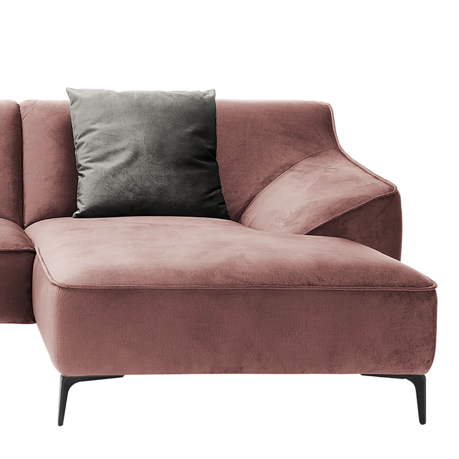 Jack & Alice Ecksofa Rosas I - Samt - Mauve - Longchair davorstehend rechts 5 Jack & Alice Ecksofa Rosas I - Samt - Mauve - Longchair davorstehend rechts – Bild 5