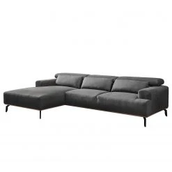 Fredriks Ecksofa Tuzen - Microfaser - Longchair davorstehend links