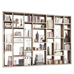 Loftscape Bücherregal Emporior IV - Eiche Sonoma Dekor - Breite: 295 cm