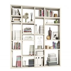Loftscape Bücherregal Emporior IV - Cremeweiß - Breite: 179 cm