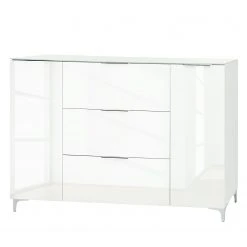 Maja Möbel Sideboard Shino IV - Glas Weiß / Weiß