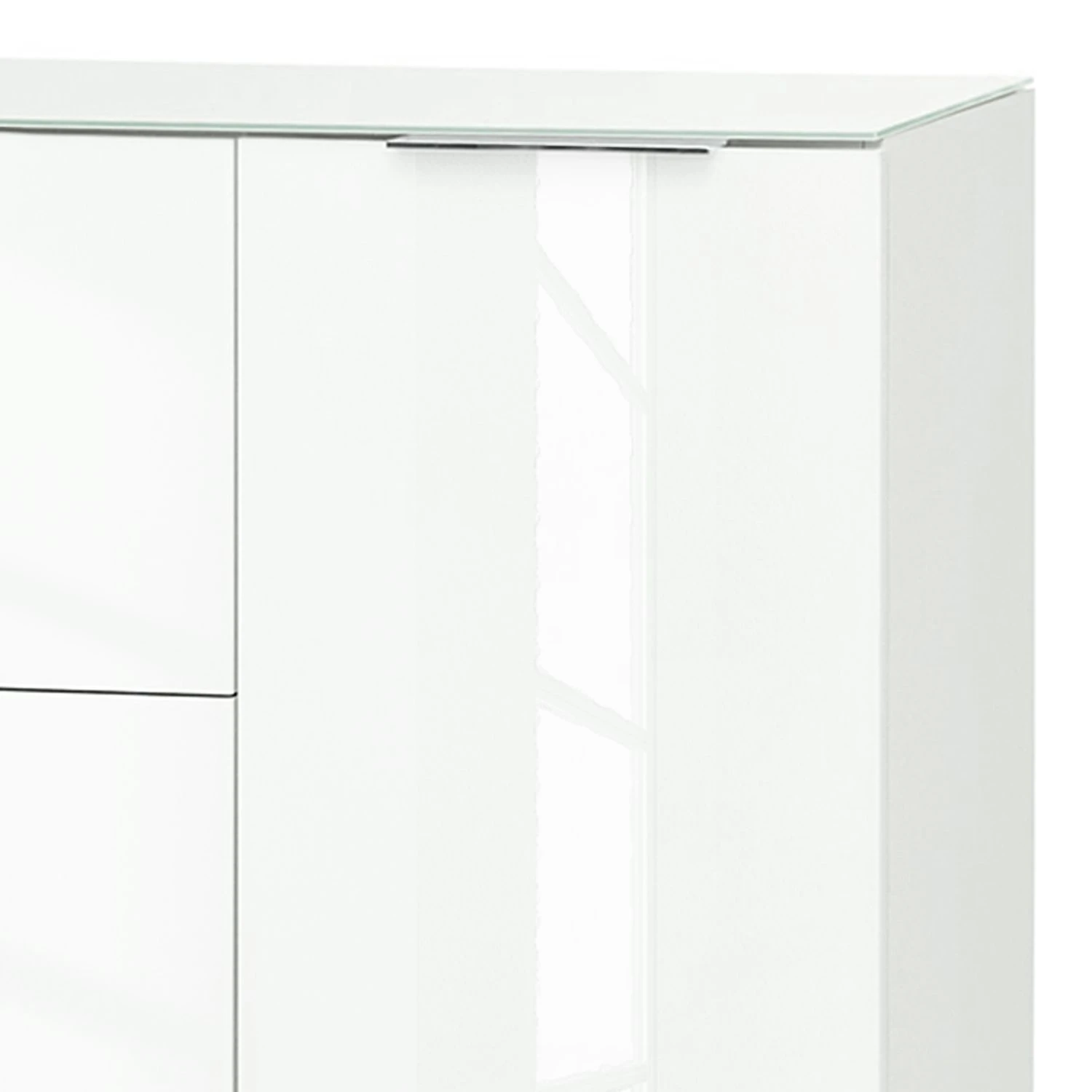 Maja Möbel Sideboard Shino IV - Glas Weiß / Weiß 4 Maja Möbel Sideboard Shino IV - Glas Weiß / Weiß – Bild 4