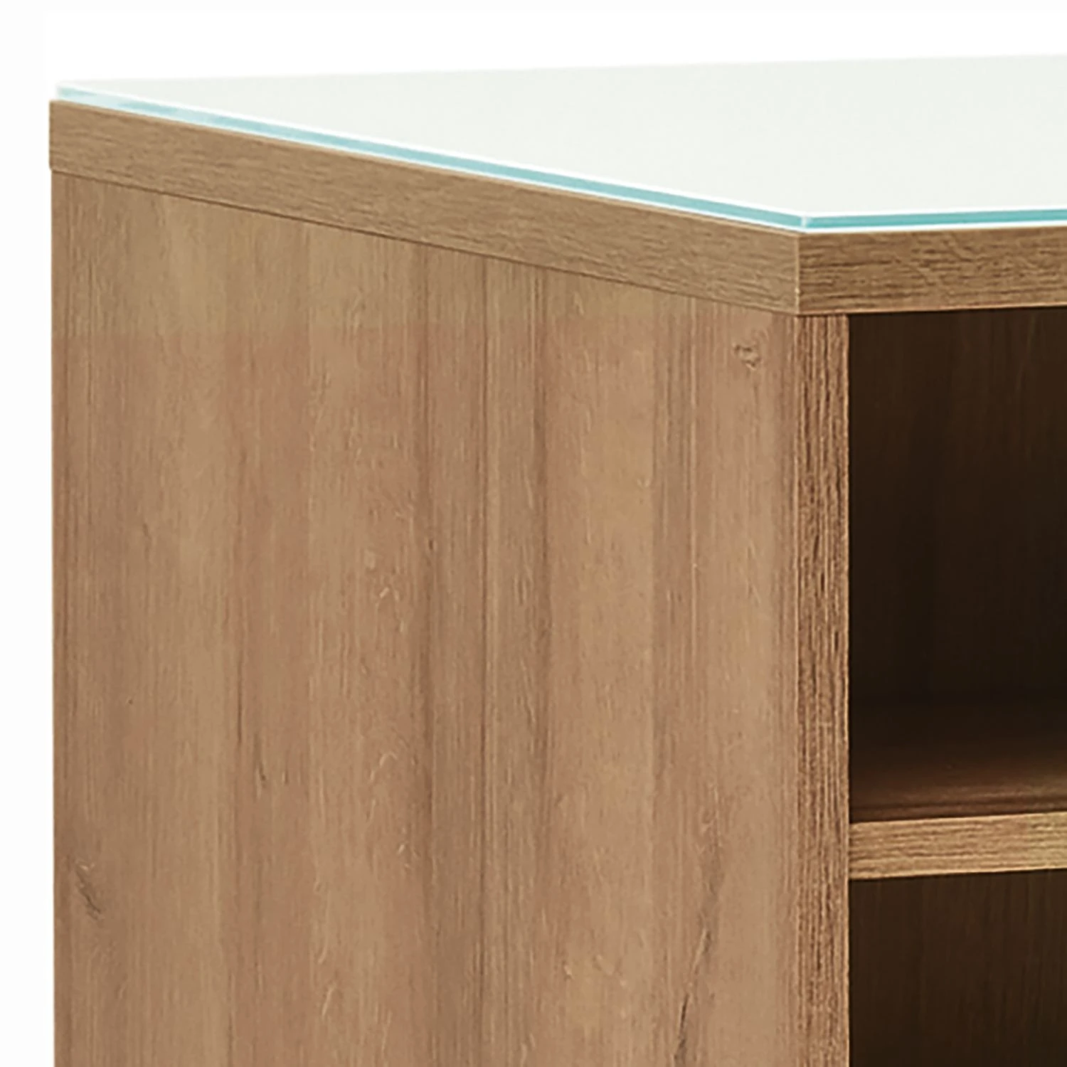 Maja Möbel Couchtisch Shino - Glas Weiß / Eiche Riviera Dekor 4 Maja Möbel Couchtisch Shino - Glas Weiß / Eiche Riviera Dekor – Bild 4