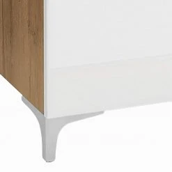 Maja Möbel Vitrinenschrank Shino - Inkl. Beleuchtung - Glas Weiß / Eiche Riviera Dekor -Wohnzimmermöbel boutique en ligne 1000170653 190418 12394600246 GALLERYIMAGES P000000001000170653