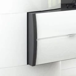 Loftscape Wohnwand Mury (4-teilig) - Hochglanz Weiß / Anthrazit -Wohnzimmermöbel boutique en ligne 1000171335 190424 07575900120 GALLERYIMAGES P000000001000171335