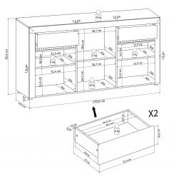 Loftscape Sideboard Charnocks - Hochglanz Weiß / Matt Weiß 10 Loftscape Sideboard Charnocks - Hochglanz Weiß / Matt Weiß -Wohnzimmermöbel boutique en ligne 1000171351 190424 07580400256 GALLERYIMAGES P000000001000171351