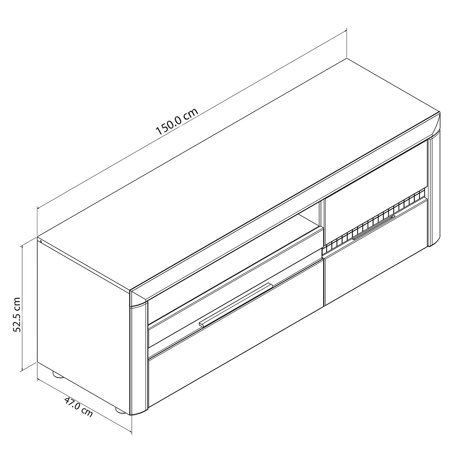 Loftscape TV-Lowboard Charnocks I - Hochglanz Weiß / Matt Weiß 5 Loftscape TV-Lowboard Charnocks I - Hochglanz Weiß / Matt Weiß – Bild 5