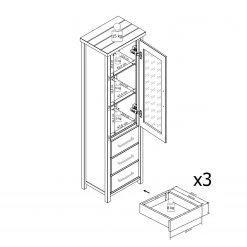 Ridgevalley Standvitrine Touros - Kiefer massiv - Kiefer Weiß / Grau 11 Ridgevalley Standvitrine Touros - Kiefer massiv - Kiefer Weiß / Grau -Wohnzimmermöbel boutique en ligne 1000171365 190424 07580600352 GALLERYIMAGES P000000001000171365