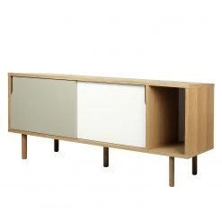 Temahome Sideboard Noa I - Weiß / Steingrau - Eiche